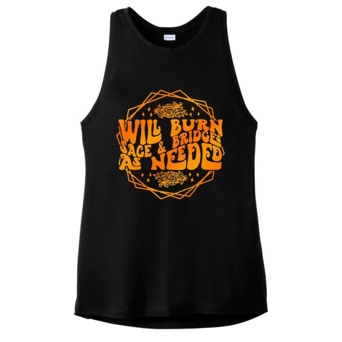 Halloween Witch: Sage Burning & Bridge Ladies Tri-Blend Wicking Tank