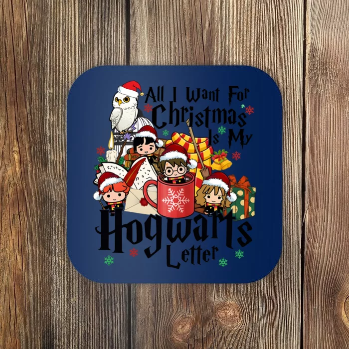 Harry Wizard School Christmas Letter Coaster