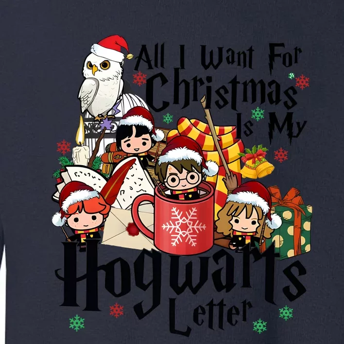 Harry Wizard School Christmas Letter Toddler Sweatshirt