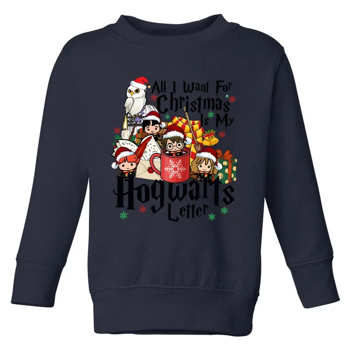 Harry Wizard School Christmas Letter Toddler Sweatshirt