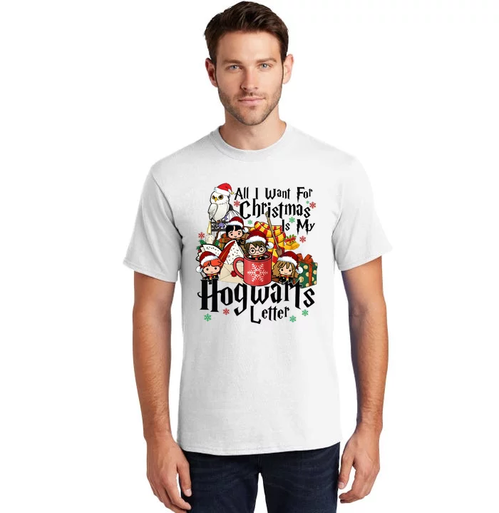 Harry Wizard School Christmas Letter Tall T-Shirt