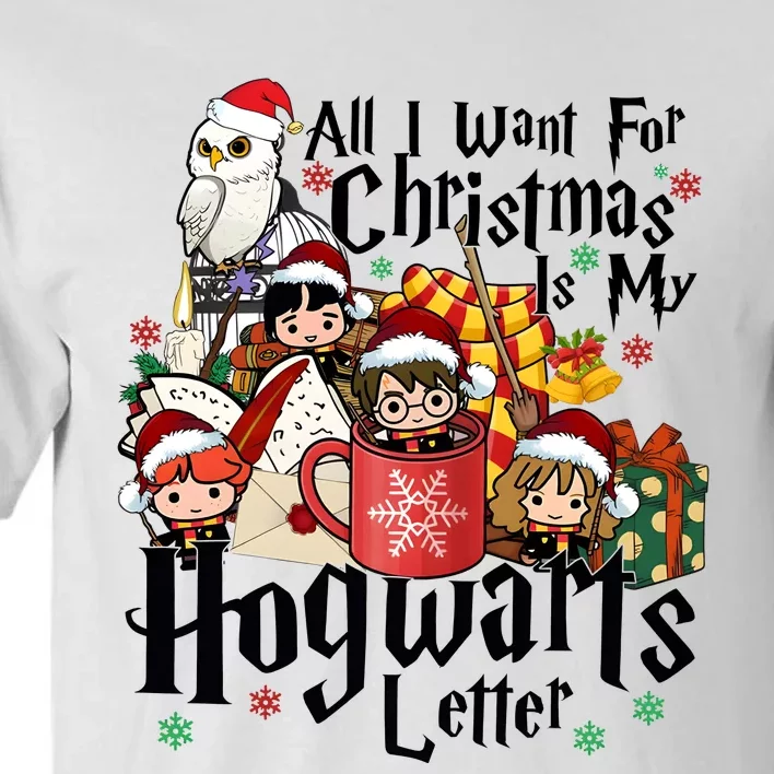 Harry Wizard School Christmas Letter Tall T-Shirt