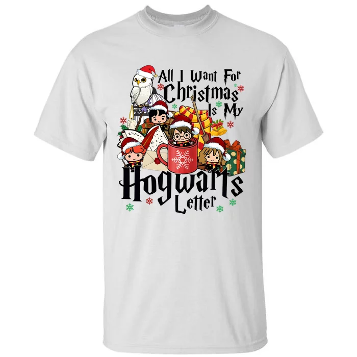 Harry Wizard School Christmas Letter Tall T-Shirt