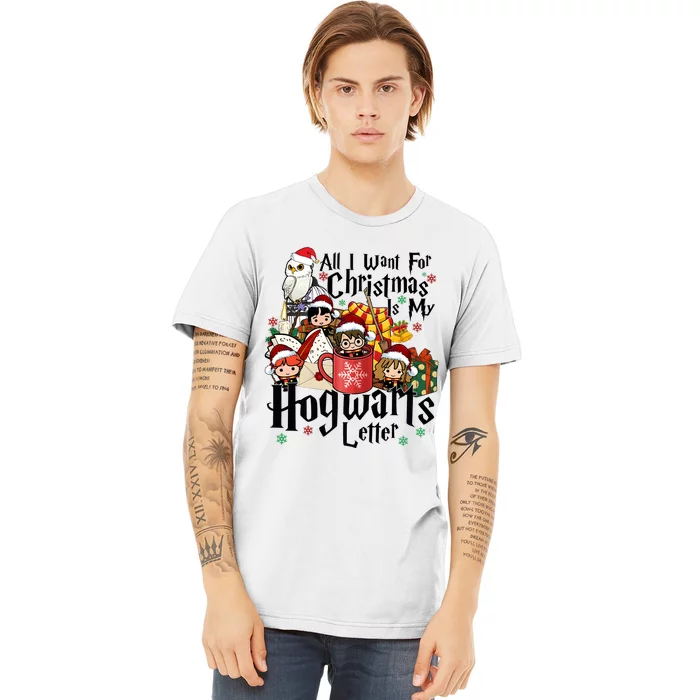 Harry Wizard School Christmas Letter Premium T-Shirt