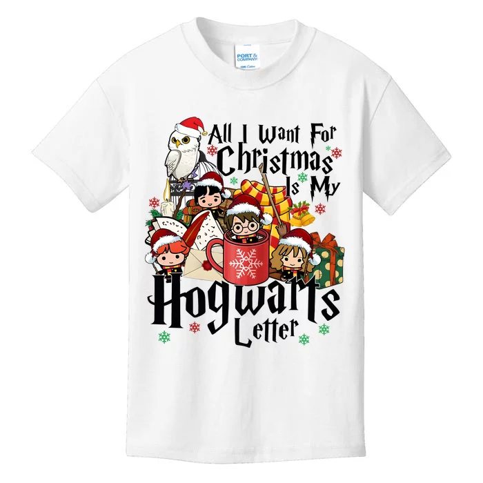 Harry Wizard School Christmas Letter Kids T-Shirt