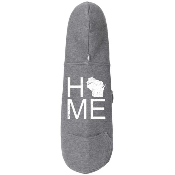 Home Wisconsin State Pride Vintage Doggie 3-End Fleece Hoodie