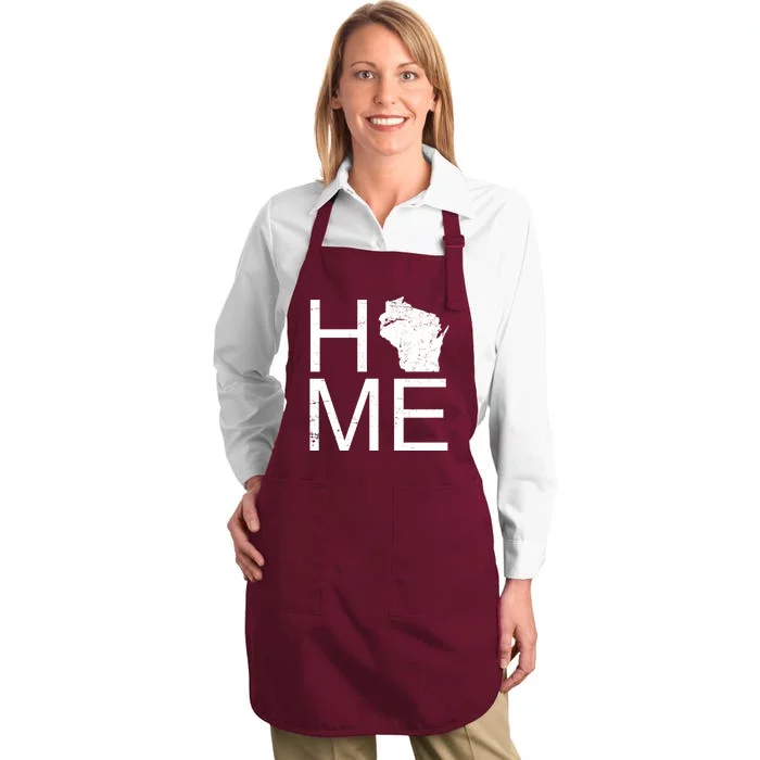 Home Wisconsin State Pride Vintage Full-Length Apron With Pocket