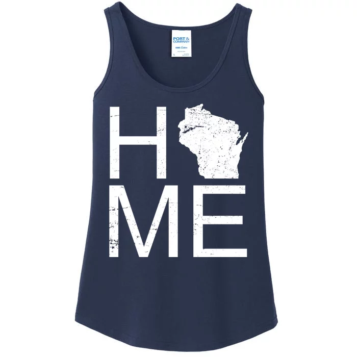 Home Wisconsin State Pride Vintage Ladies Essential Tank