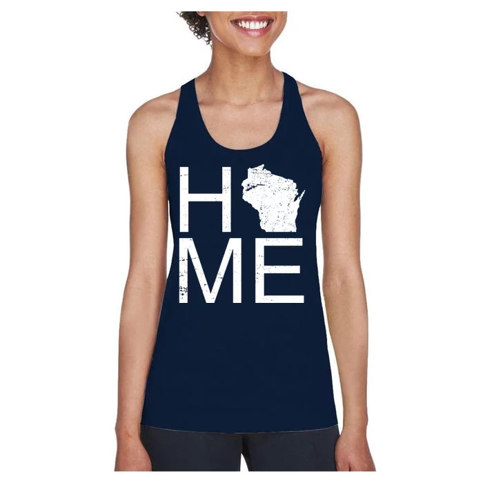 Home Wisconsin State Pride Vintage Women's Racerback Tank