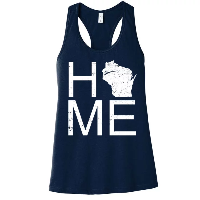 Home Wisconsin State Pride Vintage Women's Racerback Tank