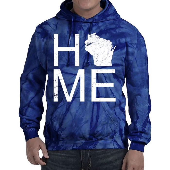 Home Wisconsin State Pride Vintage Tie Dye Hoodie