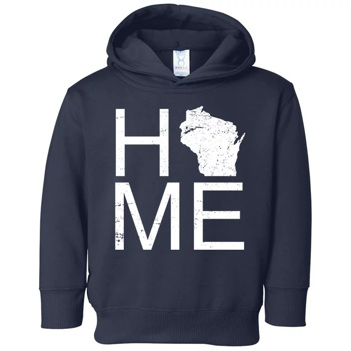 Home Wisconsin State Pride Vintage Toddler Hoodie