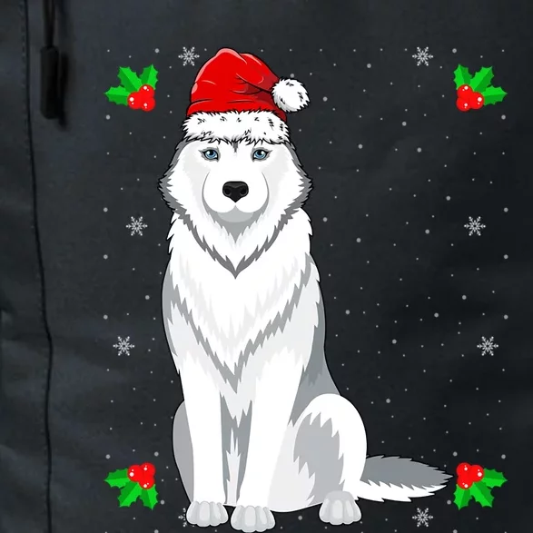 Husky Wearing Santa Hat Xmas Christmas Husky Dog Lover Cute Gift Daily Commute Backpack