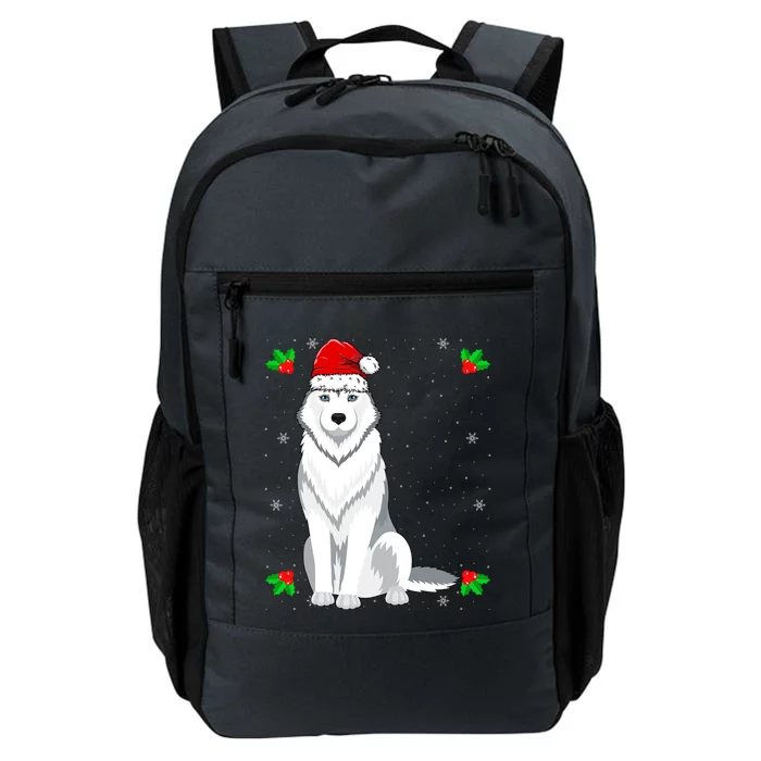 Husky Wearing Santa Hat Xmas Christmas Husky Dog Lover Cute Gift Daily Commute Backpack