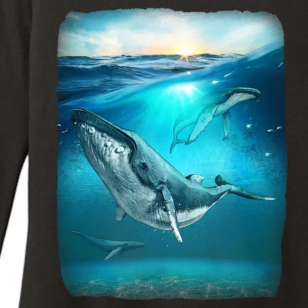 Humpback Whale Sea Ocean Womens CVC Long Sleeve Shirt