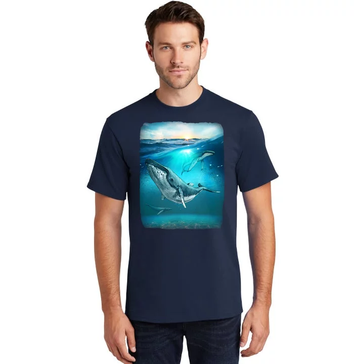 Humpback Whale Sea Ocean Tall T-Shirt