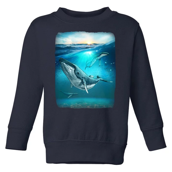 Humpback Whale Sea Ocean Toddler Sweatshirt