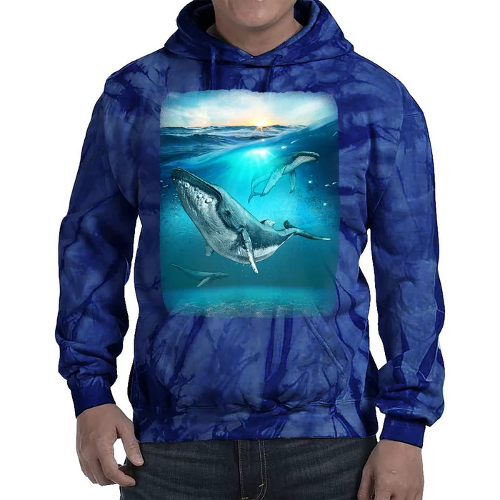 Humpback Whale Sea Ocean Tie Dye Hoodie