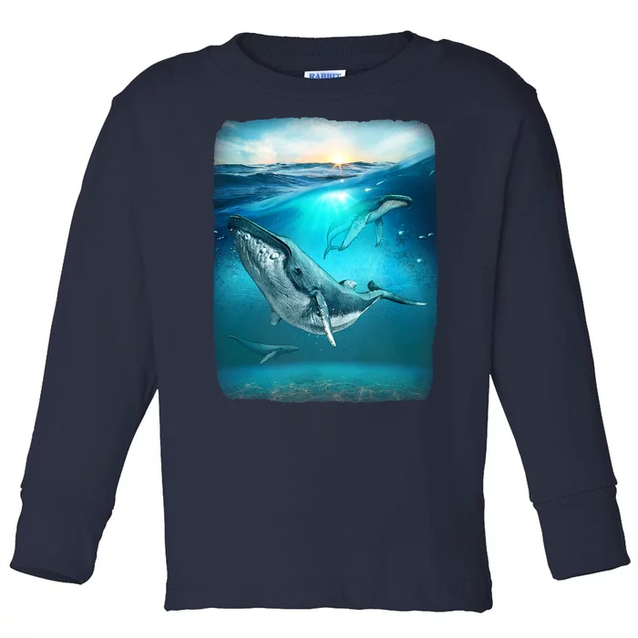 Humpback Whale Sea Ocean Toddler Long Sleeve Shirt