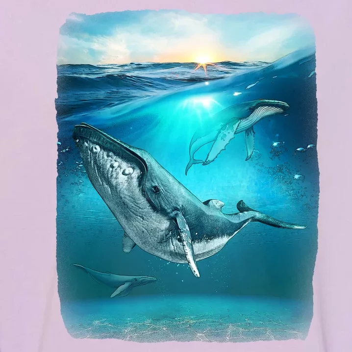 Humpback Whale Sea Ocean Garment-Dyed Sweatshirt