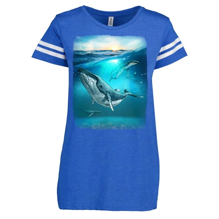 Humpback Whale Sea Ocean Enza Ladies Jersey Football T-Shirt