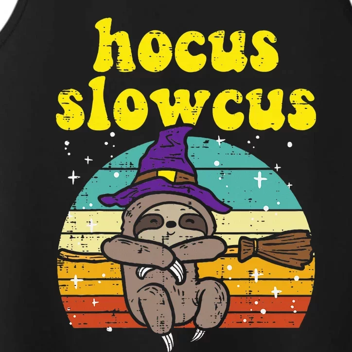 Halloween Witch Sloth Retro Animal Print Adorable and Magical Performance Tank