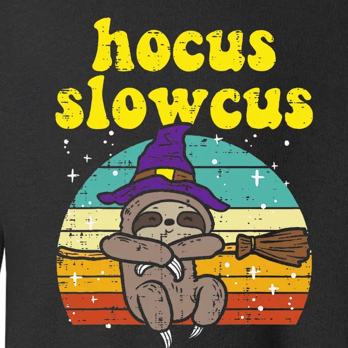 Halloween Witch Sloth Retro Animal Print Adorable and Magical Toddler Sweatshirt