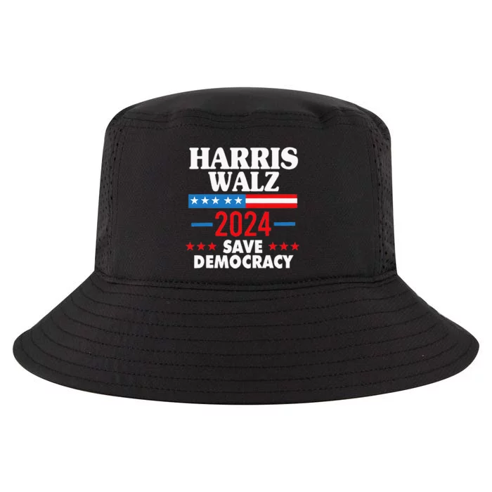 Harris Walz Save Democracy Cool Comfort Performance Bucket Hat