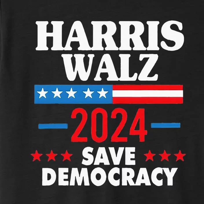 Harris Walz Save Democracy ChromaSoft Performance T-Shirt