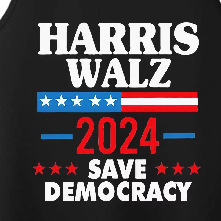 Harris Walz Save Democracy Performance Tank