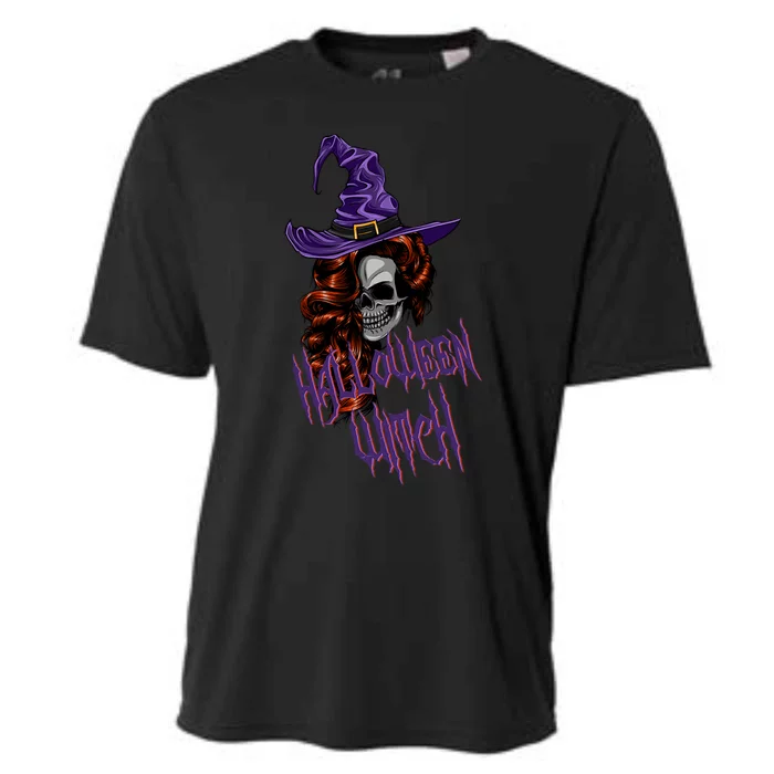 Halloween Witch Scary Halloween Skull Witch Skeleton Gift Cooling Performance Crew T-Shirt