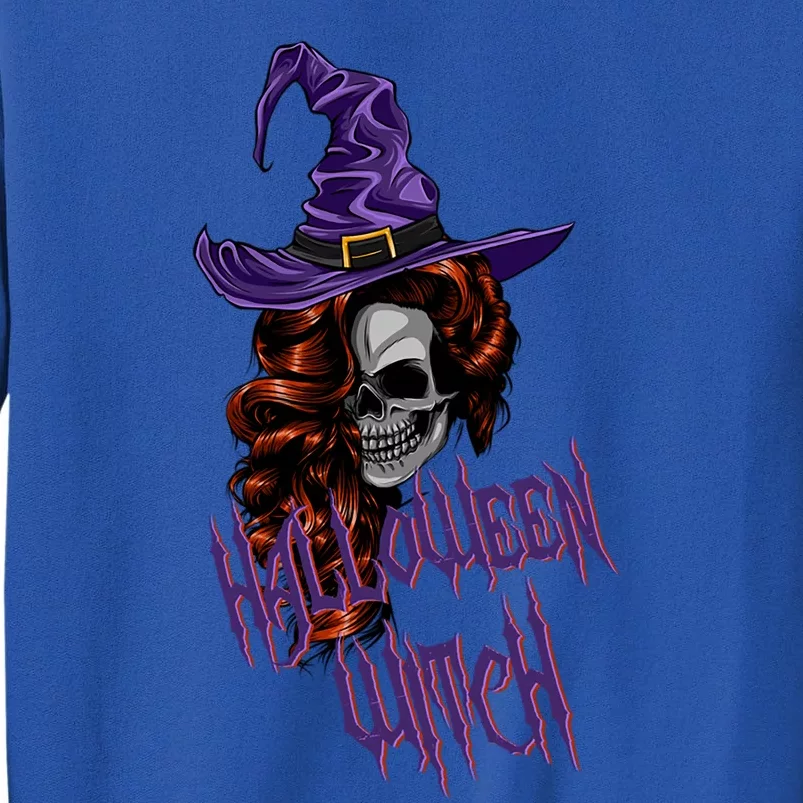 Halloween Witch Scary Halloween Skull Witch Skeleton Gift Tall Sweatshirt