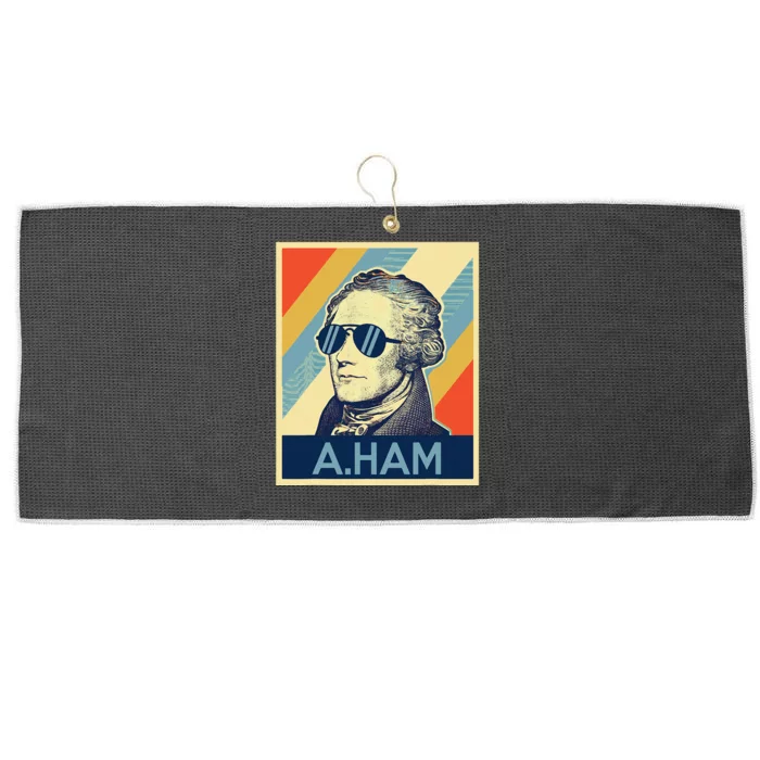 Hamilton Wearing Sunglasses Large Microfiber Waffle Golf Towel