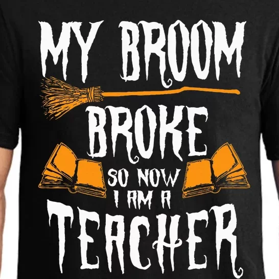 Hilarious Witch Teacher Costume for Effortless Halloween Fun Pajama Set