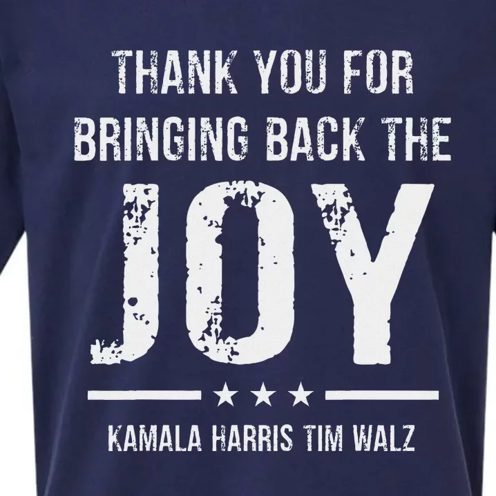 Harris Walz T Thank You For Bringing Back The Joy Political Sueded Cloud Jersey T-Shirt