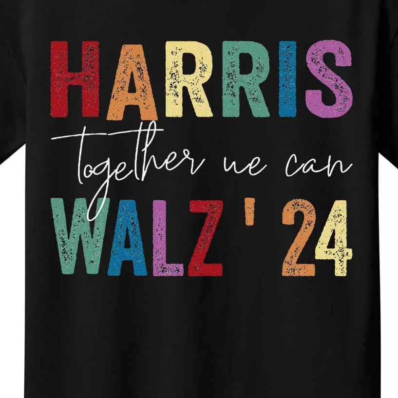 Harris Walz Together We Can Election Lgbt Harris Walz Waltz Kids T-Shirt