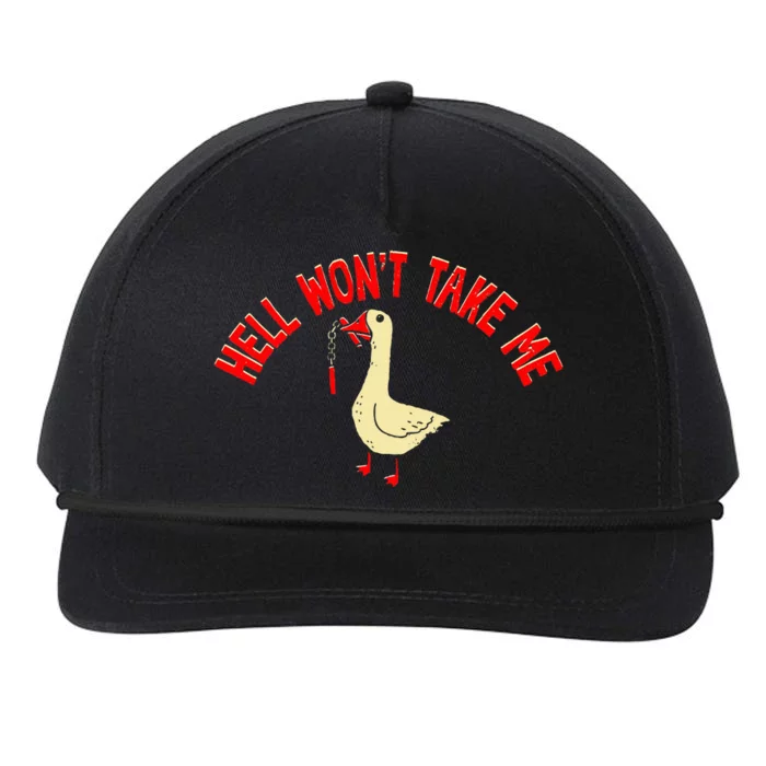 Hell WonT Take Me Funny Duck Snapback Five-Panel Rope Hat