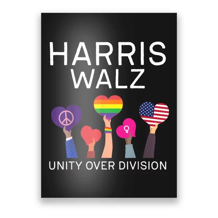 Harris Waltz Tim Walz Unity Over Division Poster