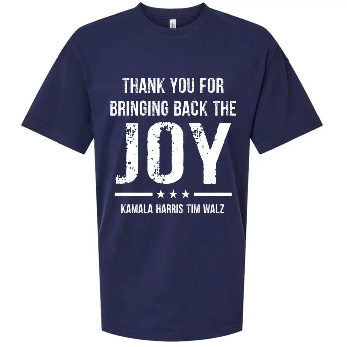 Harris Walz T Thank You For Bringing Back The Joy Political Sueded Cloud Jersey T-Shirt