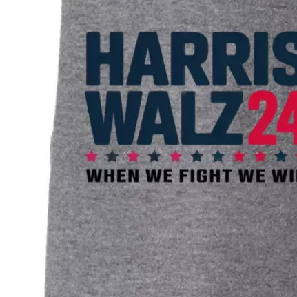 Harris Walz Together We Rise When We Fight We Win Gift Doggie 3-End Fleece Hoodie