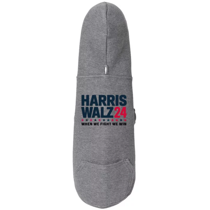 Harris Walz Together We Rise When We Fight We Win Gift Doggie 3-End Fleece Hoodie