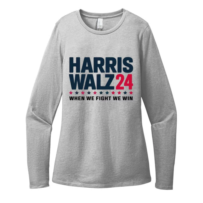 Harris Walz Together We Rise When We Fight We Win Gift Womens CVC Long Sleeve Shirt