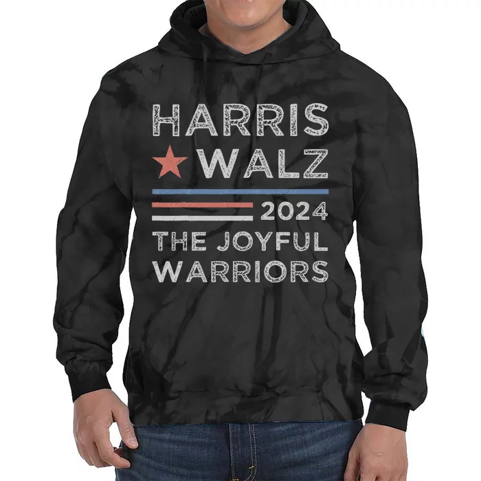 Harris Walz The Joyful Warriors Tim Waltz Kamala Harris 2024 Tie Dye Hoodie