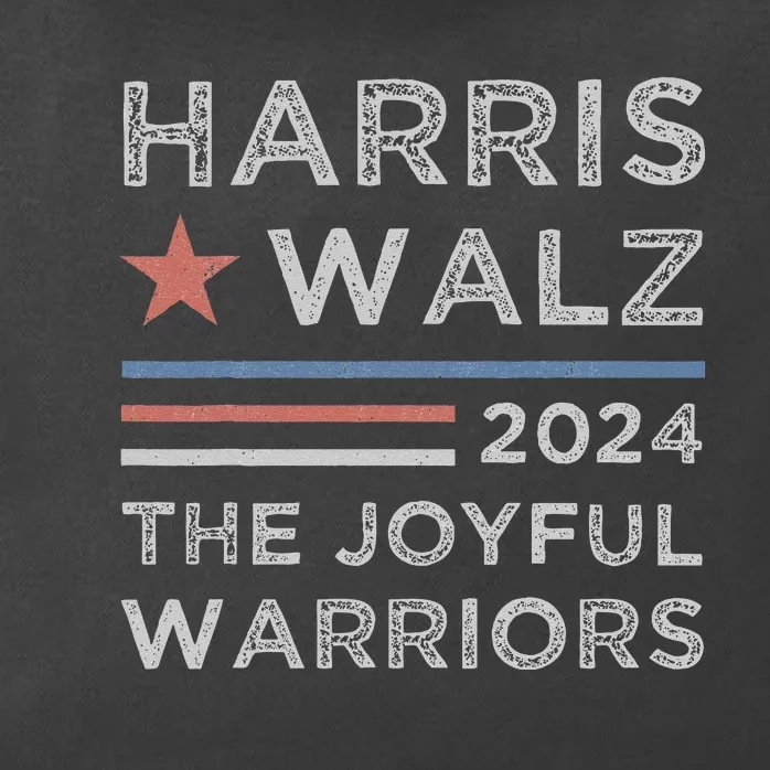 Harris Walz The Joyful Warriors Tim Waltz Kamala Harris 2024 Zip Tote Bag