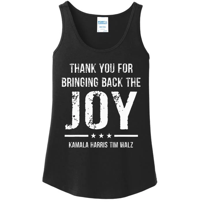 Harris Walz T Thank You For Bringing Back The Joy Political Ladies Essential Tank