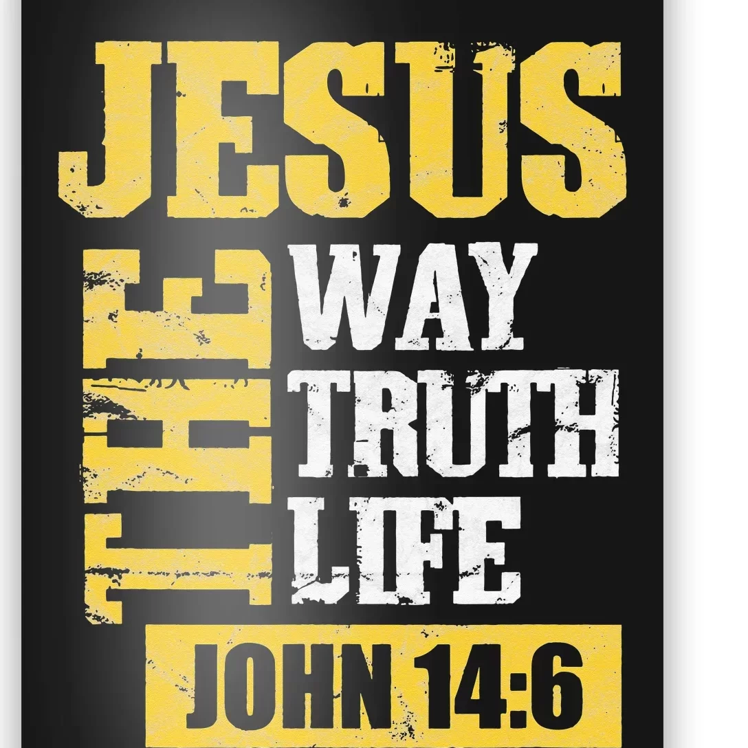 Poster Bíblia Cristã Verse Jesus Way Truth Life