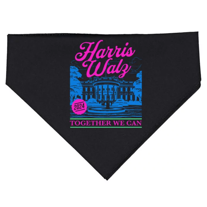 Harri Walz Together We Can 2024 USA-Made Doggie Bandana