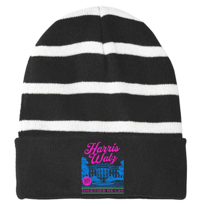 Harri Walz Together We Can 2024 Striped Beanie with Solid Band