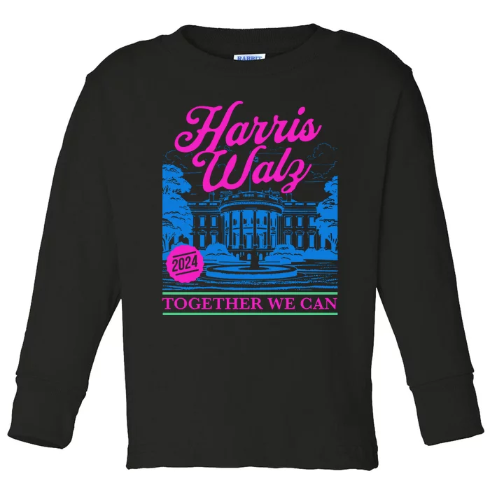 Harri Walz Together We Can 2024 Toddler Long Sleeve Shirt