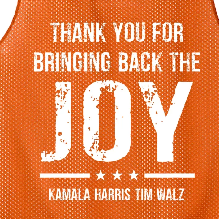 Harris Walz T Thank You For Bringing Back The Joy Political Mesh Reversible Basketball Jersey Tank